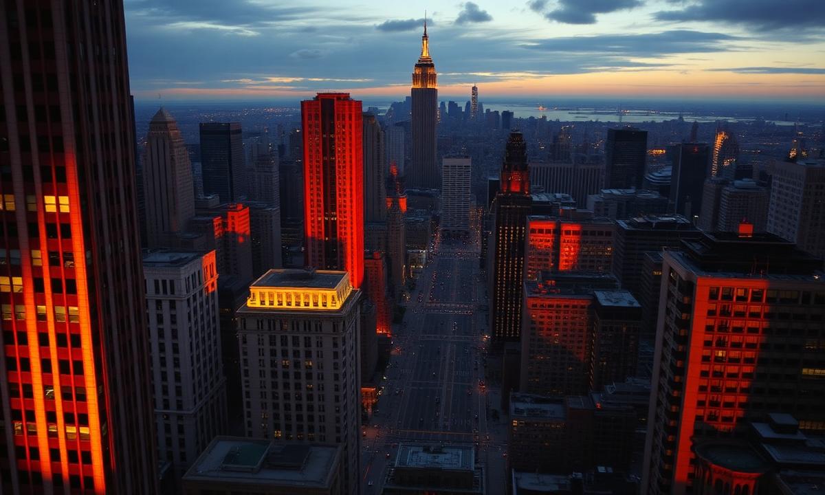Park Avenue at dusk