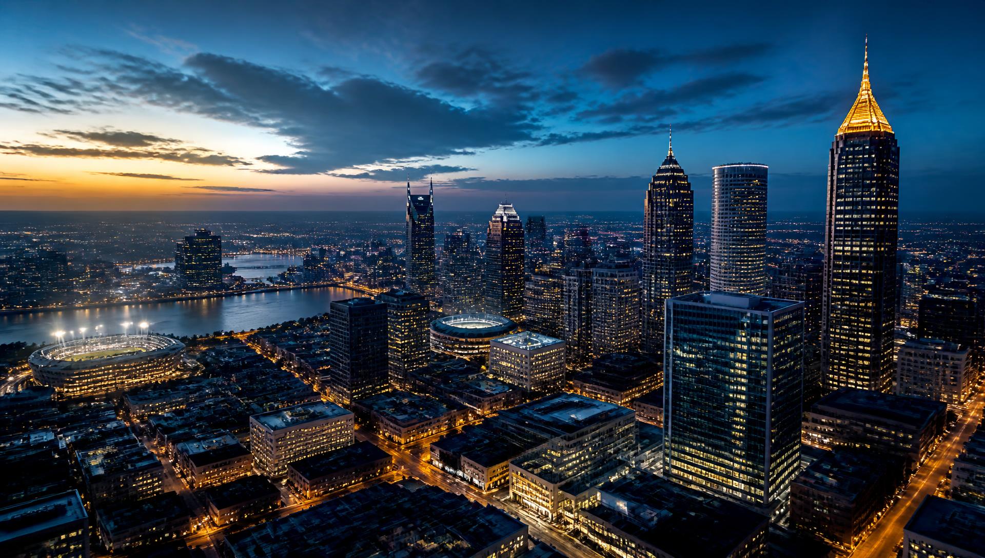A modern city skyline representing the NBCL's national competition